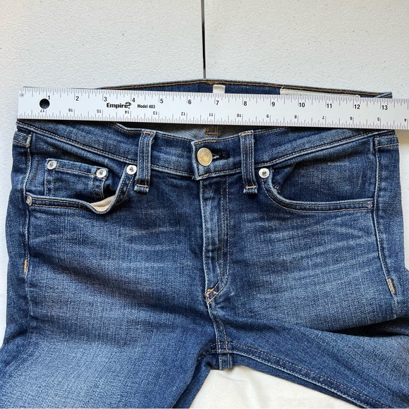 Rag & Bone Skinny Denim Jeans Preston Medium Wash Size 27 Mid Rise - Picture 10 of 16
